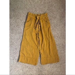 Free People Mustard Yellow Culottes